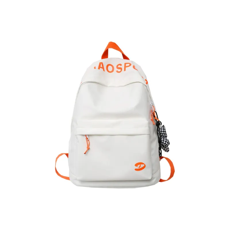 Deli Bear Nylon Backpacks Regular Unisex Black/Blue/White/Orange/White/Blue-6