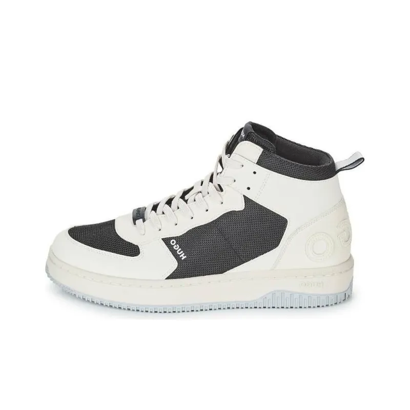 HUGO BOSS High Top Skateboard Shoes Men's Black White-0