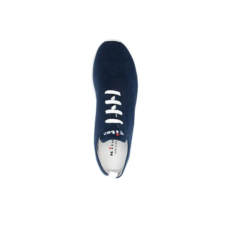 Kiton Embroidered-logo Knitted Sneakers-2