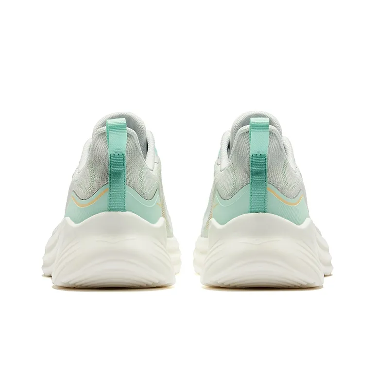 Erke Chiding 2.0 Cushioning, Wear Resistant Low Top Running Shoes Women's Jade Green Erke White-3