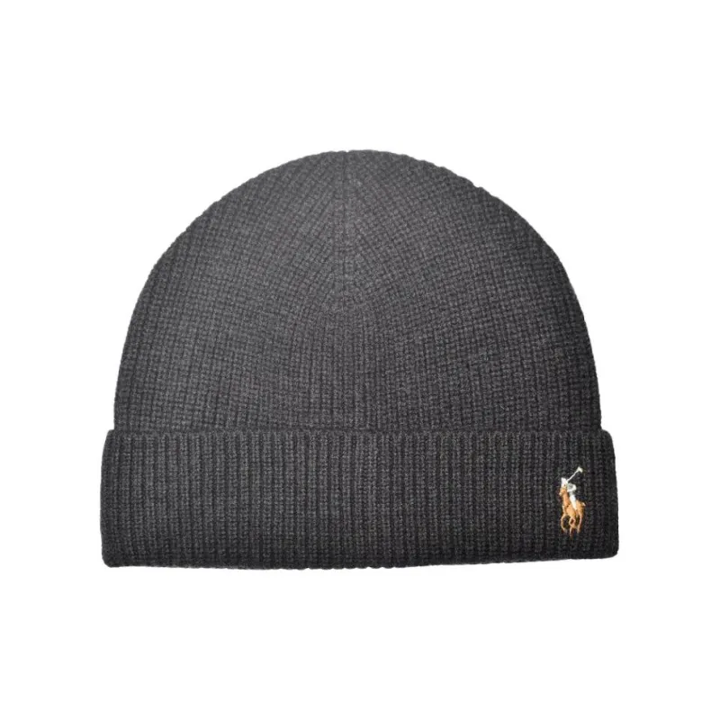 Polo Ralph Lauren Merino Wool Beanies Unisex Gray-0