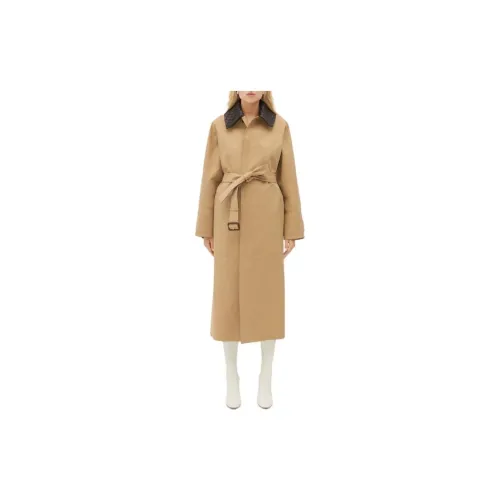 Bottega Veneta Trench Coats Women's Khaki