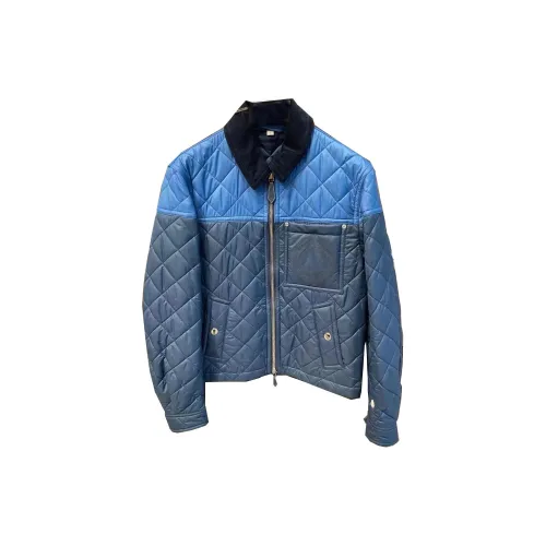 Burberry Puffer Jackets Men Blue