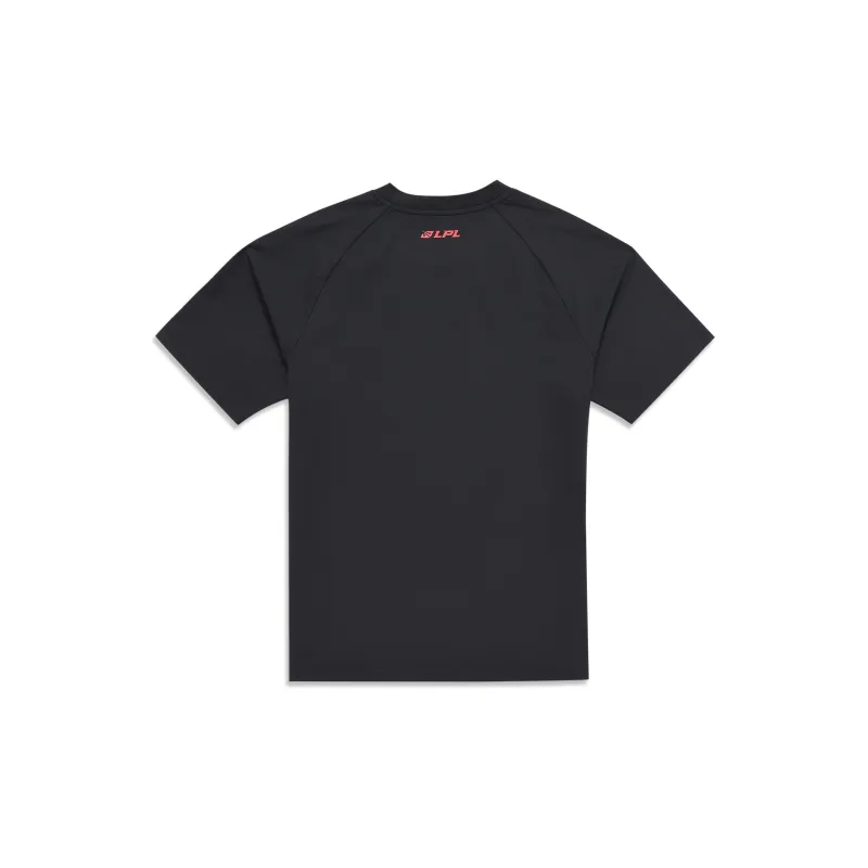 LiNing Sports Life Collection Raglan Sleeve T Shirt Unisex Black 2024 Season JDG Team-1