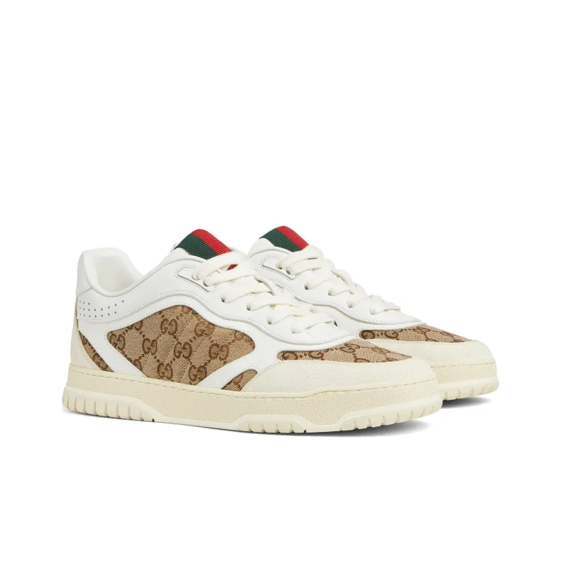 GUCCI Re Web Sneaker 'GG Canvas   White Beige'-1