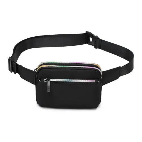 TINYAT Polyester Sling Bag Fanny Pack Small Size Unisex Black/Pink/Coffee