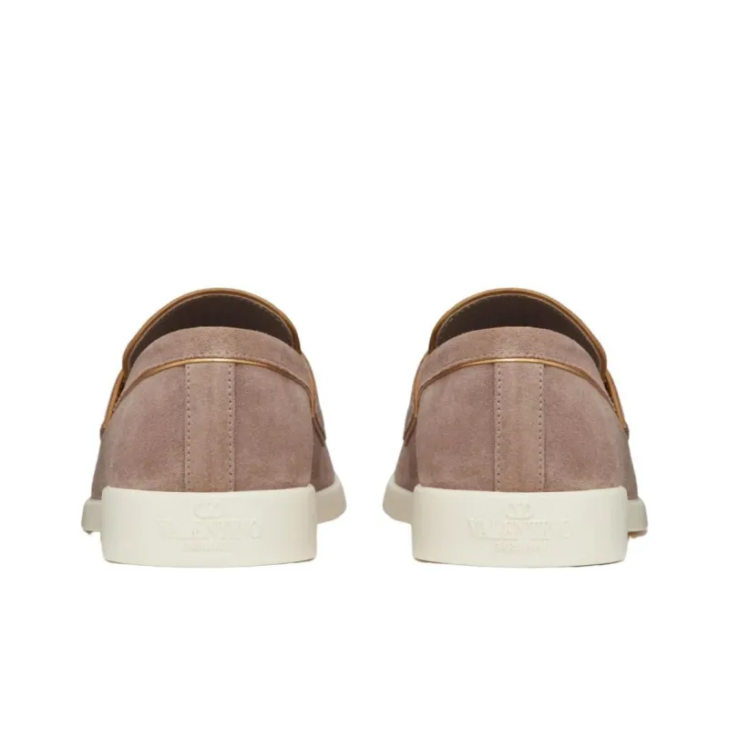 Valentino Loafers 2cm Women's Pink Brown-4