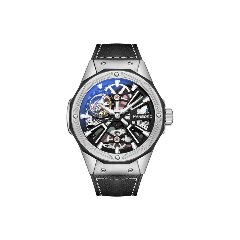 HANBORO World Of Warcraft Collection Mechanical Movement Watch Men's Watches White Dial HBR918-BH-0