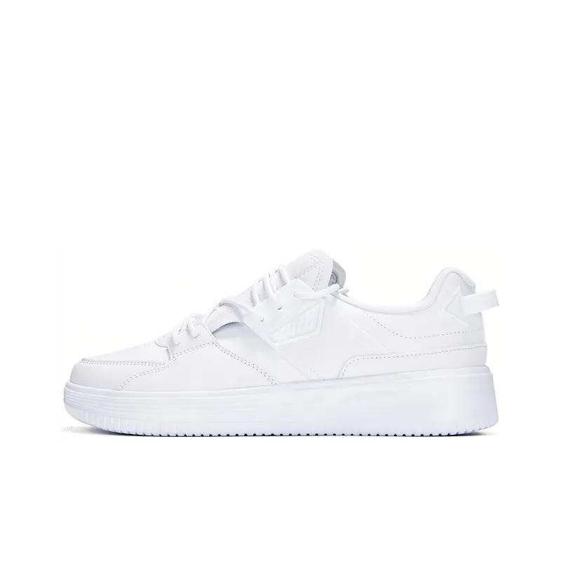 361° Slip Resistant Coverage Wear Resistant Lightweight Breathable Balance Low Top Skateboard Shoes Men's White-0