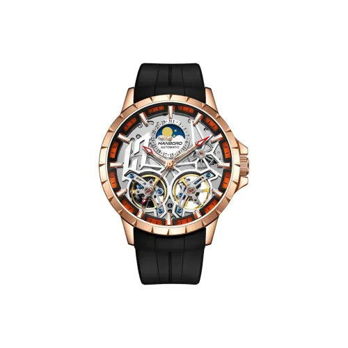HANBORO Automatic Mechanical Movement Watch Men's Watches Cut Out Dial HBR908 MH