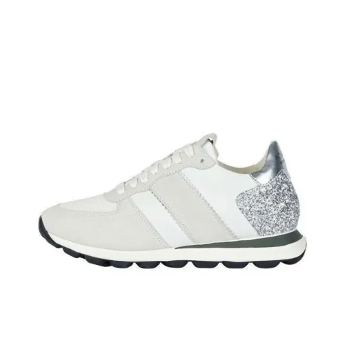 GEOX Low Top Casual Shoes Women's Ecru Silver