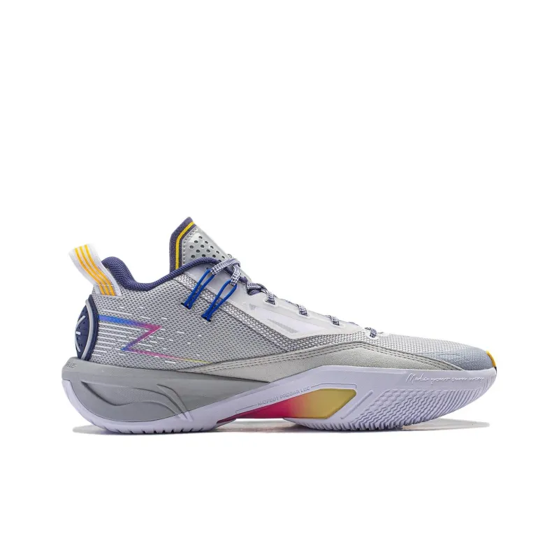 LiNing Fission 9 Cushioned Slip Resistant Low Top Basketball Shoes Men's Gray-1