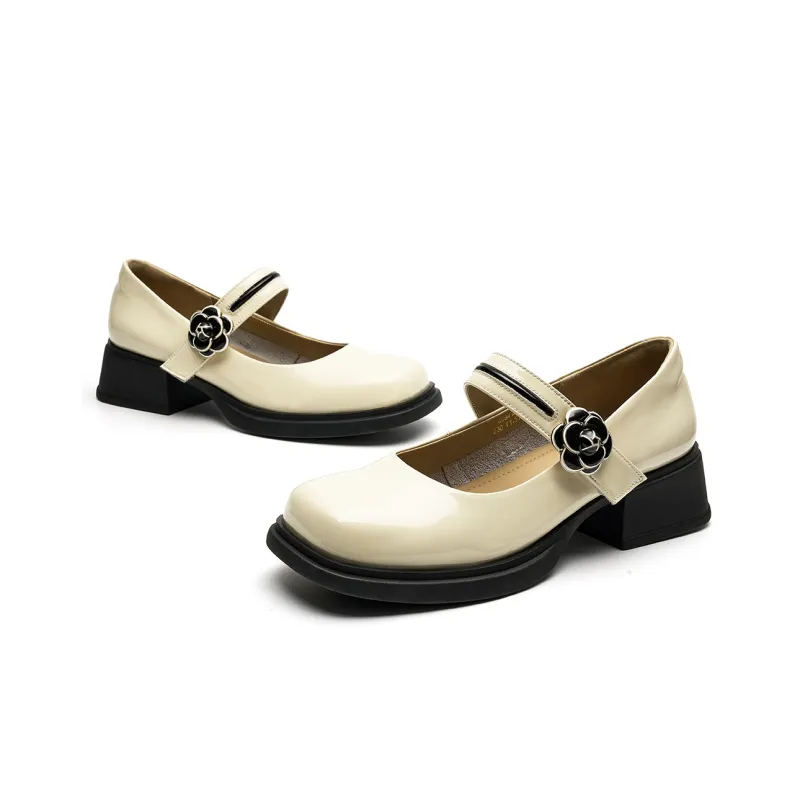 EBLAN Casual Single Shoes Women's Beige-2