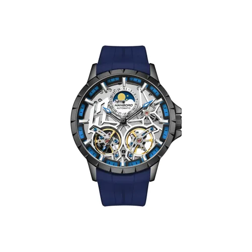 HANBORO Automatic Mechanical Movement Watch Men's Watches Black Dial HBR908 HL