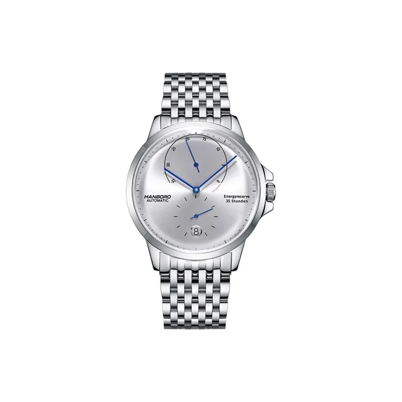 HANBORO Automatic Mechanical Movement Watch Men's Watches Silver Dial HBR902 BBG-0