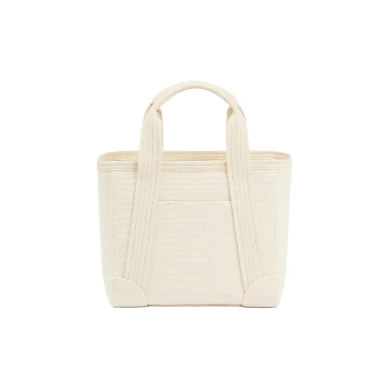 KENZO Cotton Tote Bag Shopping Bag One Shoulder Handbag Crossbody Bag Small Size Women's Beige-2