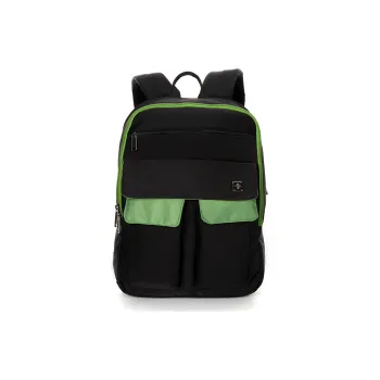 SUISSEWIN Oxford With Polyester University Student Backpack Laptop Bag Unisex Black/Gray