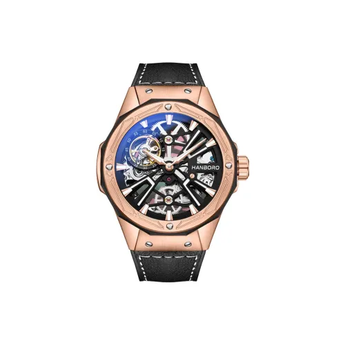 HANBORO World Of Warcraft Collection Mechanical Movement Watch Men's Watches Black Dial HBR918 MH