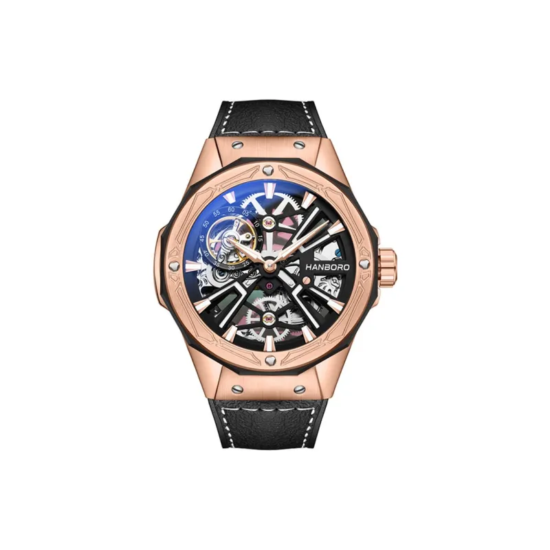 HANBORO World Of Warcraft Collection Mechanical Movement Watch Men's Watches Black Dial HBR918 MH-0