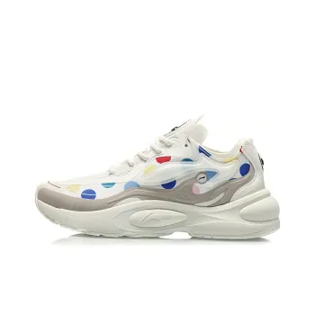 LiNing Cushioning Support Wear Resistant Lightweight Slip Resistant Low Top Running Shoes Women's Multicolor Polka Dots
