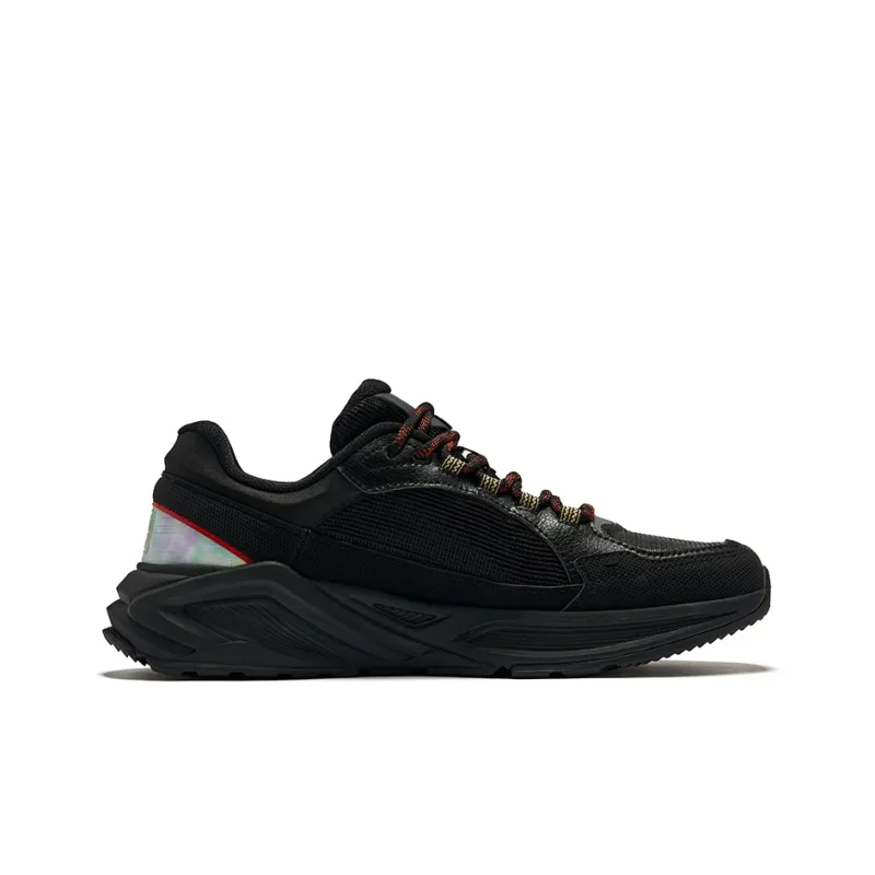 Erke Sky Emperor 1.0 Wear Resistant Coverage Low Top Casual Shoes Men's Jet Black Carbon Gray-1