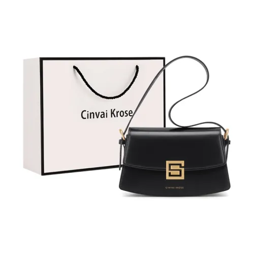 Simvay Clos Cow Leather With Synthetic Leather Shoulder Bags Shoulder Bag Crossbody Bags Small Size Women's Black