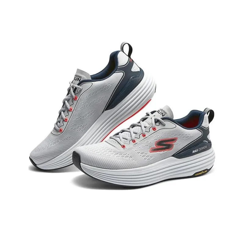 Skechers Cushioning Wear Resistant Low Top Casual Shoes Men's Gray Black-2