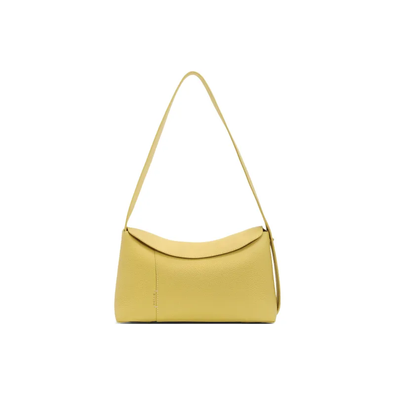 BELLE Top Grain Cow Leather Shoulder Bag Regular Women's Solid Color Plain-12