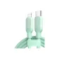 IPhone 8-14 All Collection Fast Charging Cable[Mint Green Silicone Cable]Apple Official MFi Certified 1m