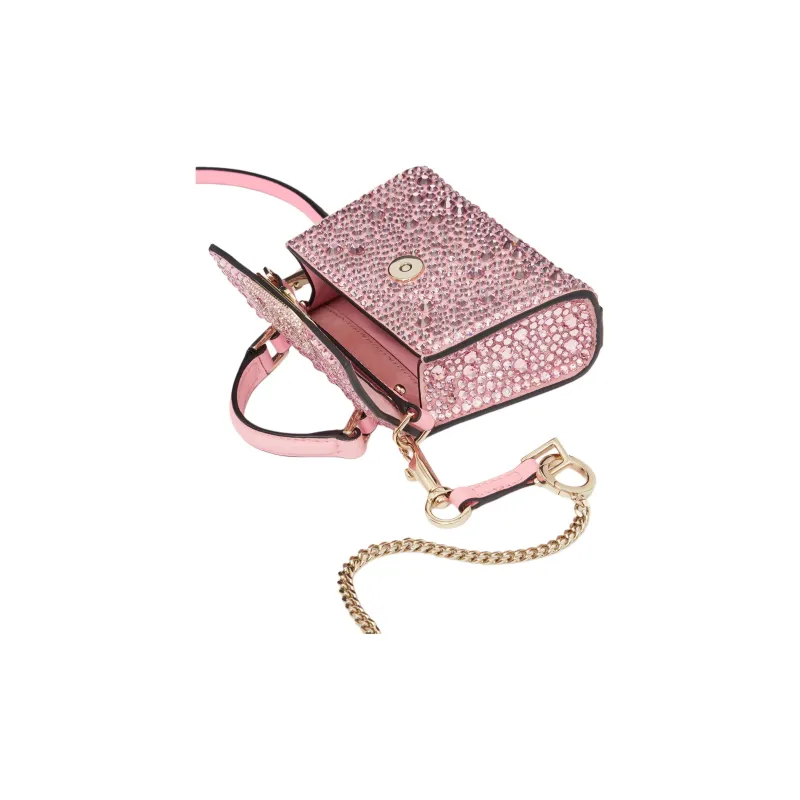 Valentino VSLING Embroidery Crossbody Bag, Shoulder Bag Mini Women's Glitter Pink-5