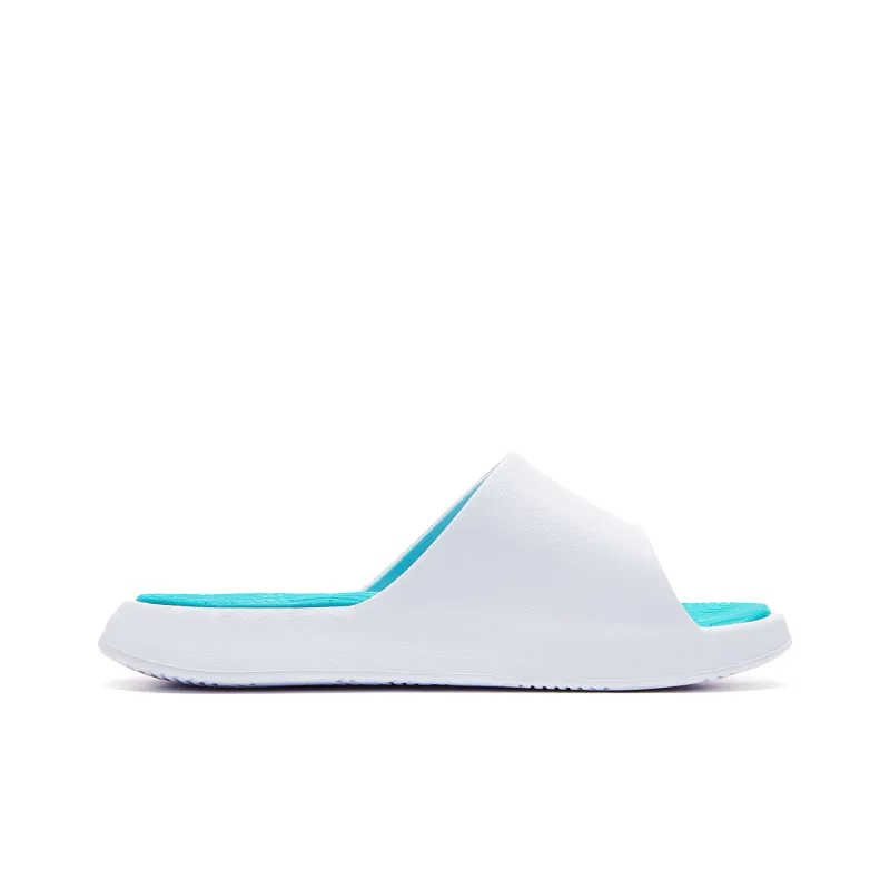 PEAK Slide Slippers Women's Big White Bright Teal-1