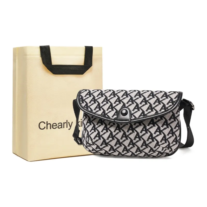 Chearly Kitity Synthetic Leather Sling Bag Medium Size Women's Classic Black-0