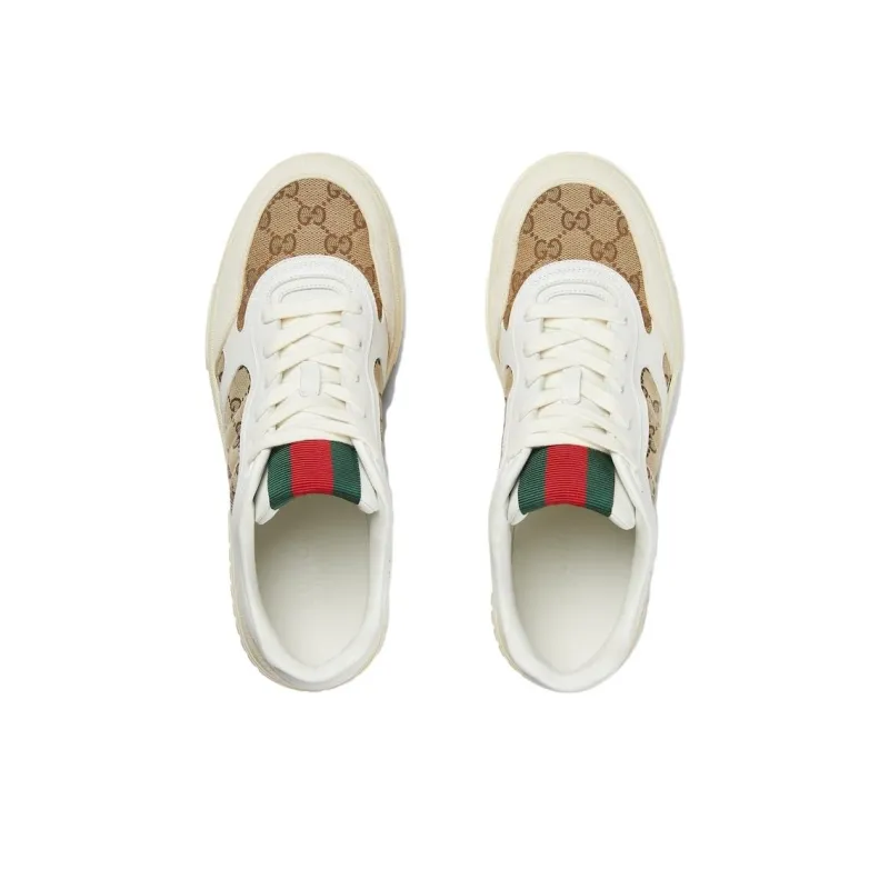 GUCCI Re Web Sneaker 'GG Canvas   White Beige'-2