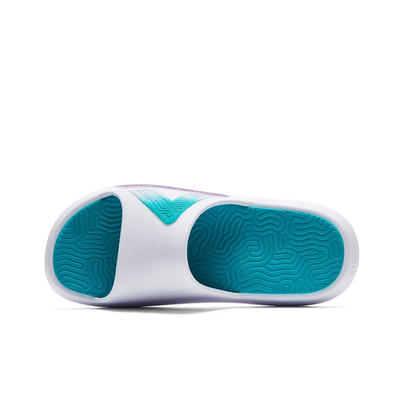 PEAK Slide Slippers Men Bright White Emerald Green-3