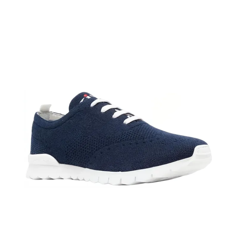 Kiton Embroidered-logo Knitted Sneakers-3