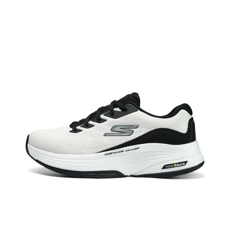Skechers Cushioning Anti Slip And Wear Resistant Low Top Casual Shoes Men's White Black-0
