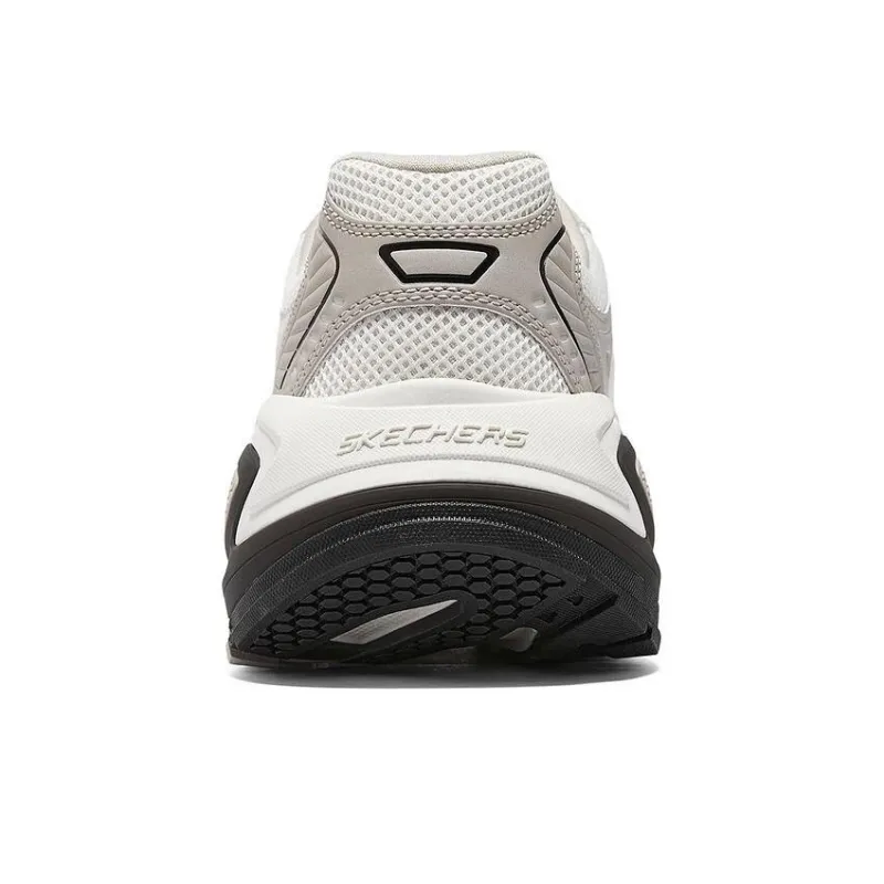 Skechers Cushioning Wear Resistant Low Top Casual Shoes Men's Beige White Black-3