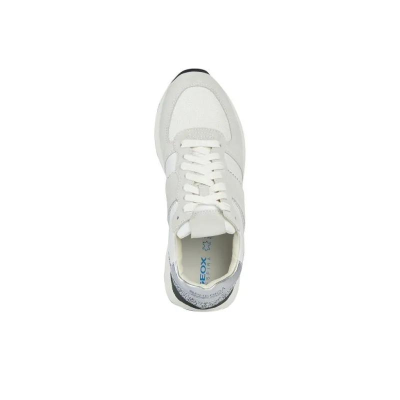 GEOX Low Top Casual Shoes Women's Ecru Silver-2