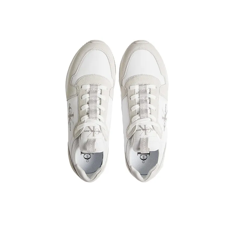 CKJ CALVIN KLEIN JEANS Abrasion Resistant Low Top Casual Shoes Men's White Beige-3