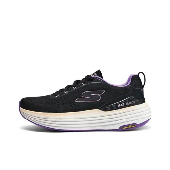 Skechers Max Cushioning Cushioning Anti Slip And Wear Resistant Low Top Casual Shoes Women's Black Purple
