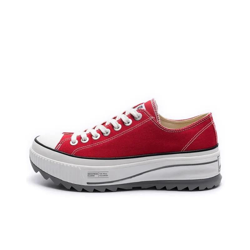 Excelsior Canvas Shoes Unisex Low Top Energetic Red/White/Gray-0