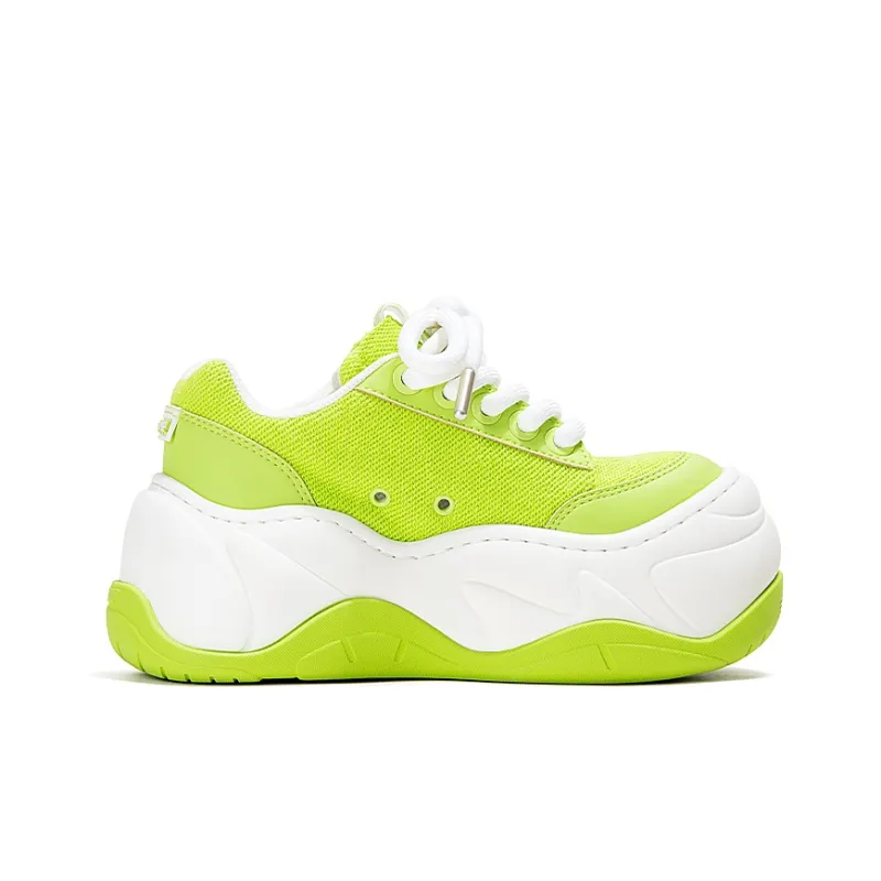 FY SPR WiFi Collection Anti Slip Wear Resistant Low Top Skateboard Shoes Women's Neon Green-1
