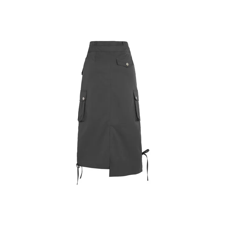 SNBL Casual Long Skirts Women's Gray-1
