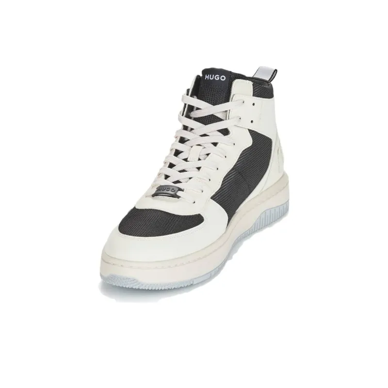 HUGO BOSS High Top Skateboard Shoes Men's Black White-2