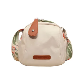 FAMAN Nylon Shoulder Bag Crossbody Bag Women's Black/White