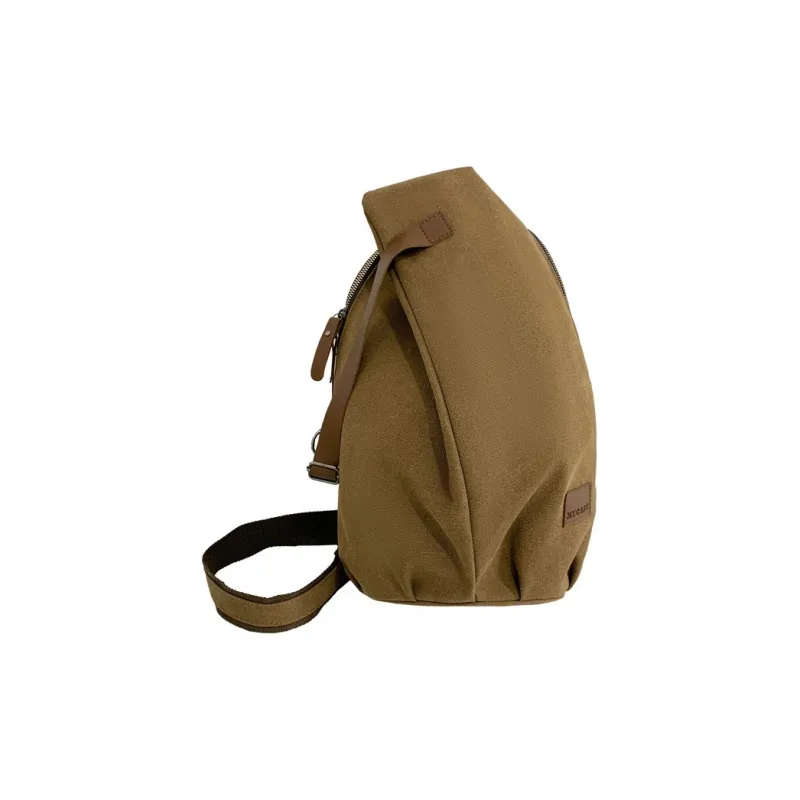 BALANG Canvas Canvas Bag Crossbody Bag Shoulder Bag Sling Bag Unisex Black/Khaki-2
