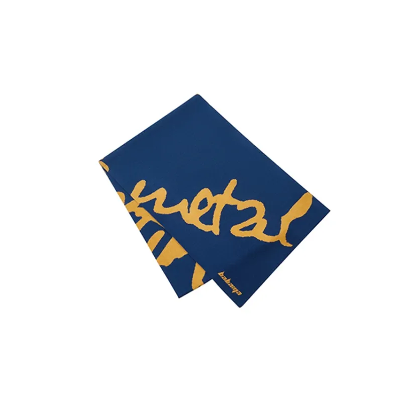 BABAMA Knit Scarves Unisex Blue/Yellow Color-1