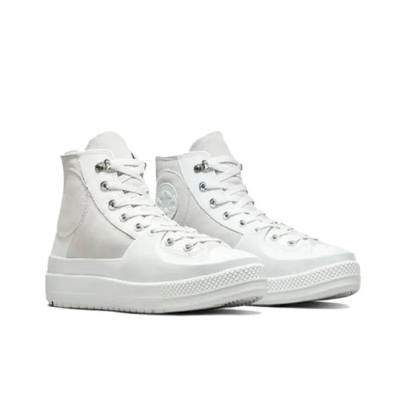 Converse Non slip Lightweight High Top Canvas Shoes Unisex White Gray-2
