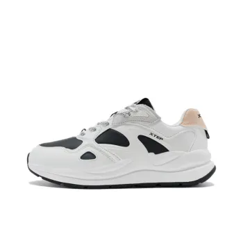 XTEP Light year 5.0 Vintage Cushioning Wear Resistant Casual Shoes Women's White Black