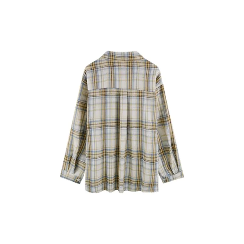 SUNSUNTOWN Shirts Women's Plaid-1
